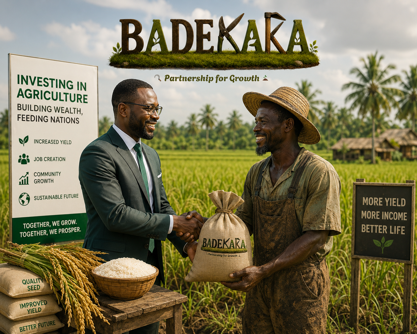 Investor providing funding for agriculture